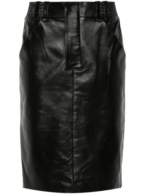 Saint Laurent leather pencil skirt