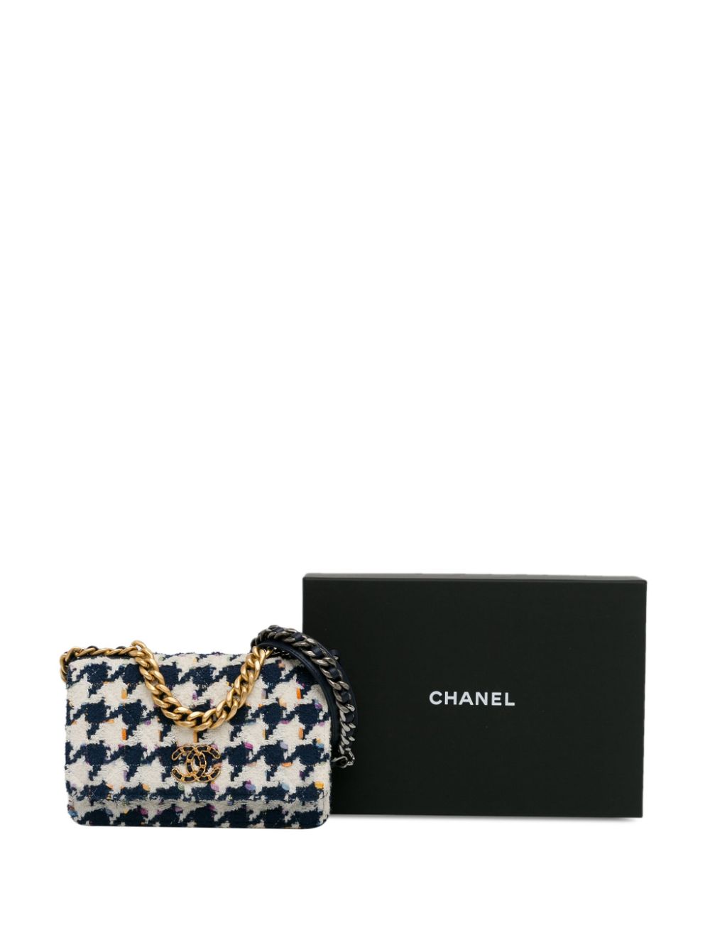 CHANEL Pre-Owned 2020 Tweed 19 Wallet On Chain satchel WOMEN