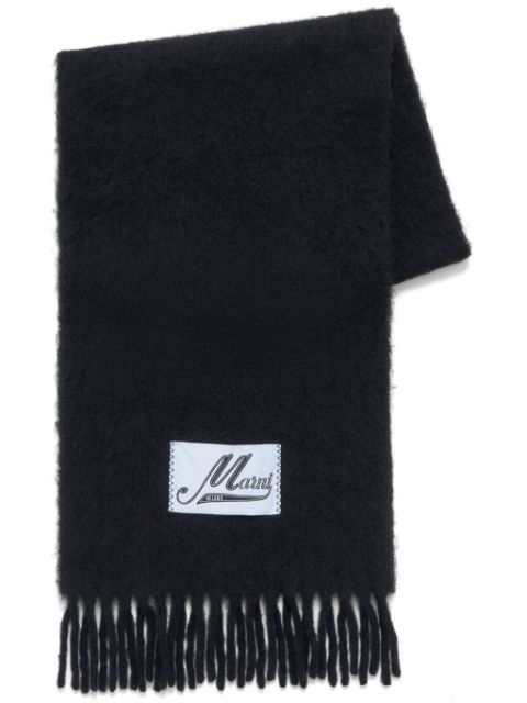 Marni logo-applique scarf Men