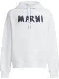 Marni Logo print hoodie - White