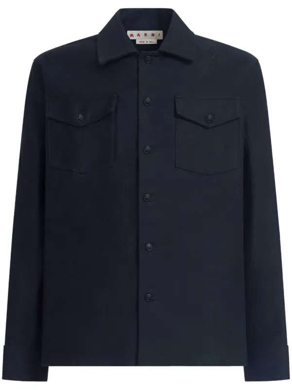 MARNI SOFT COTTON DENIM SHIRTS BLACK