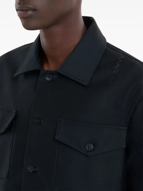 Marni Twill Shirt | Black | FARFETCH PL