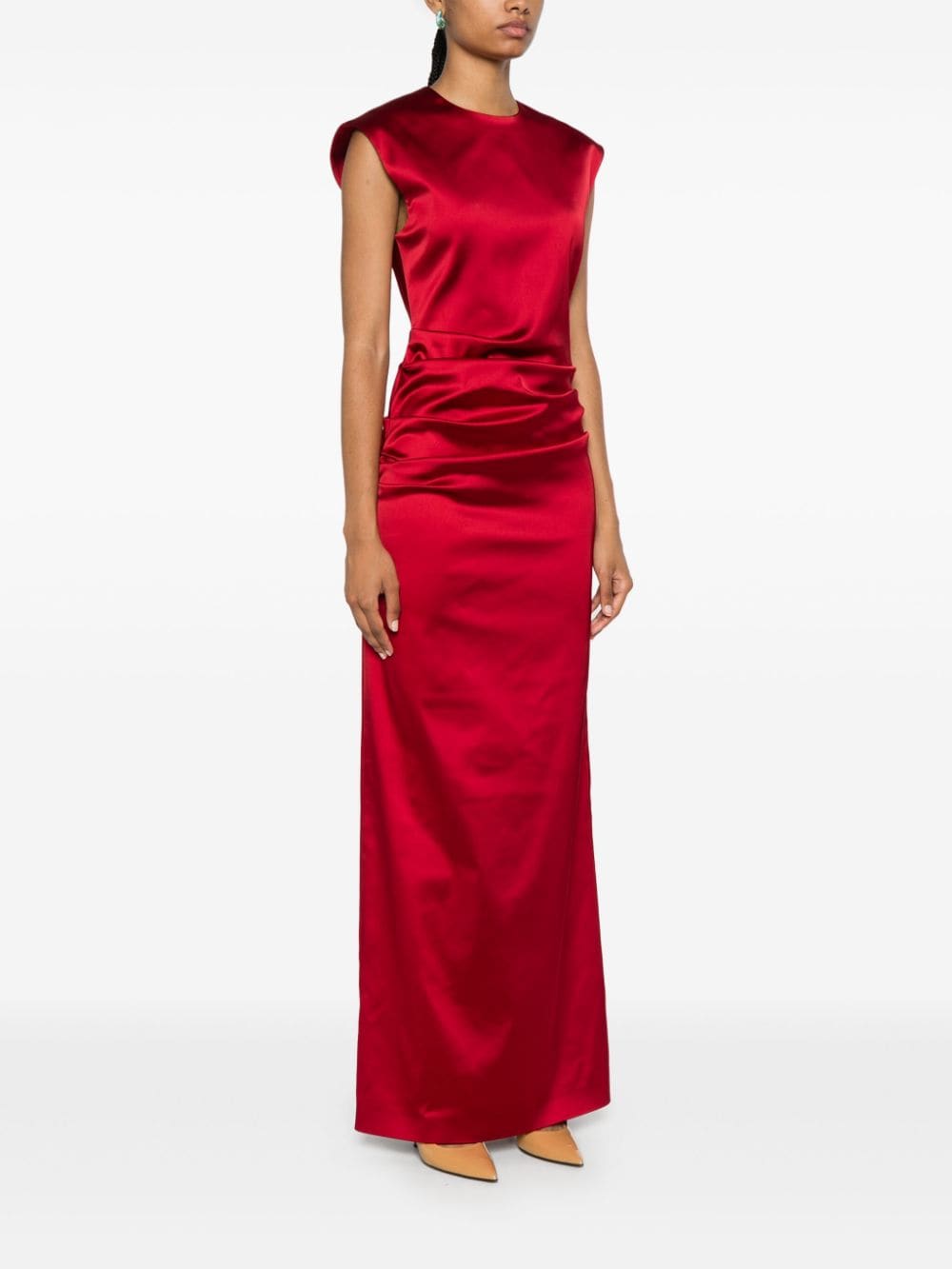 Shop Max Mara Rea Gown In Red