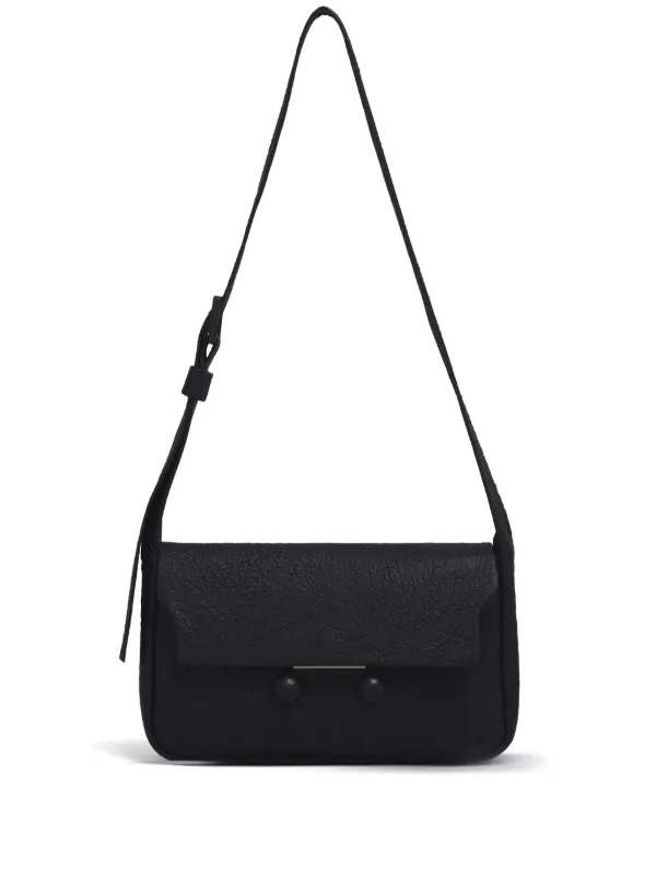 MARNI ブラックレザー ショルダーバッグ MARNI メンディングレザー ショルダーバッグ (MARNI/ショルダー