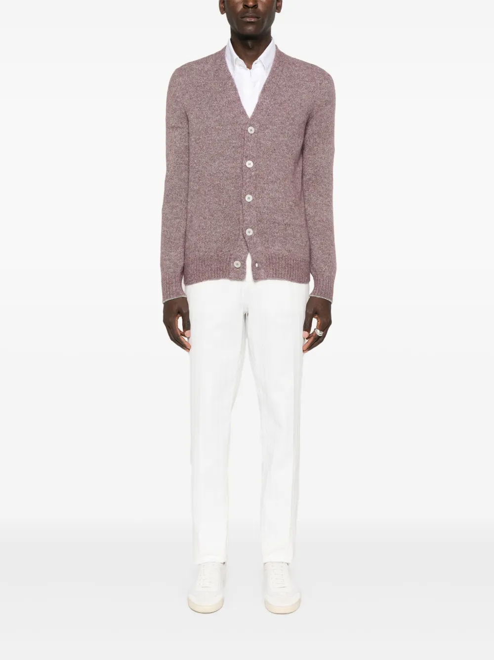 Brunello Cucinelli Vest met mélange-effect - Paars