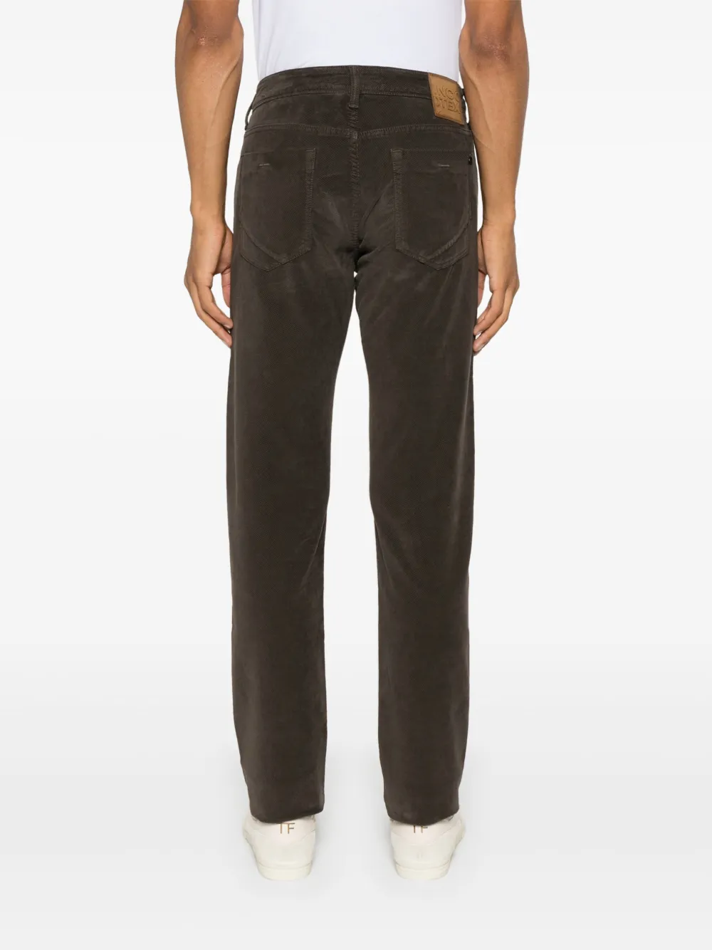 Incotex Ribfluwelen broek Bruin