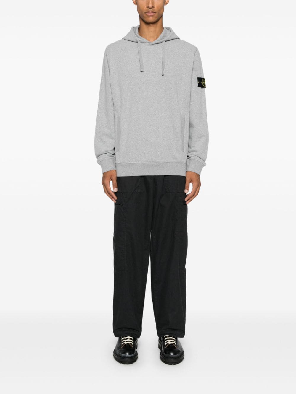 Stone Island Hoodie met Compass-logopatch - Grijs