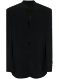 Balenciaga logo-patch blazer - Black