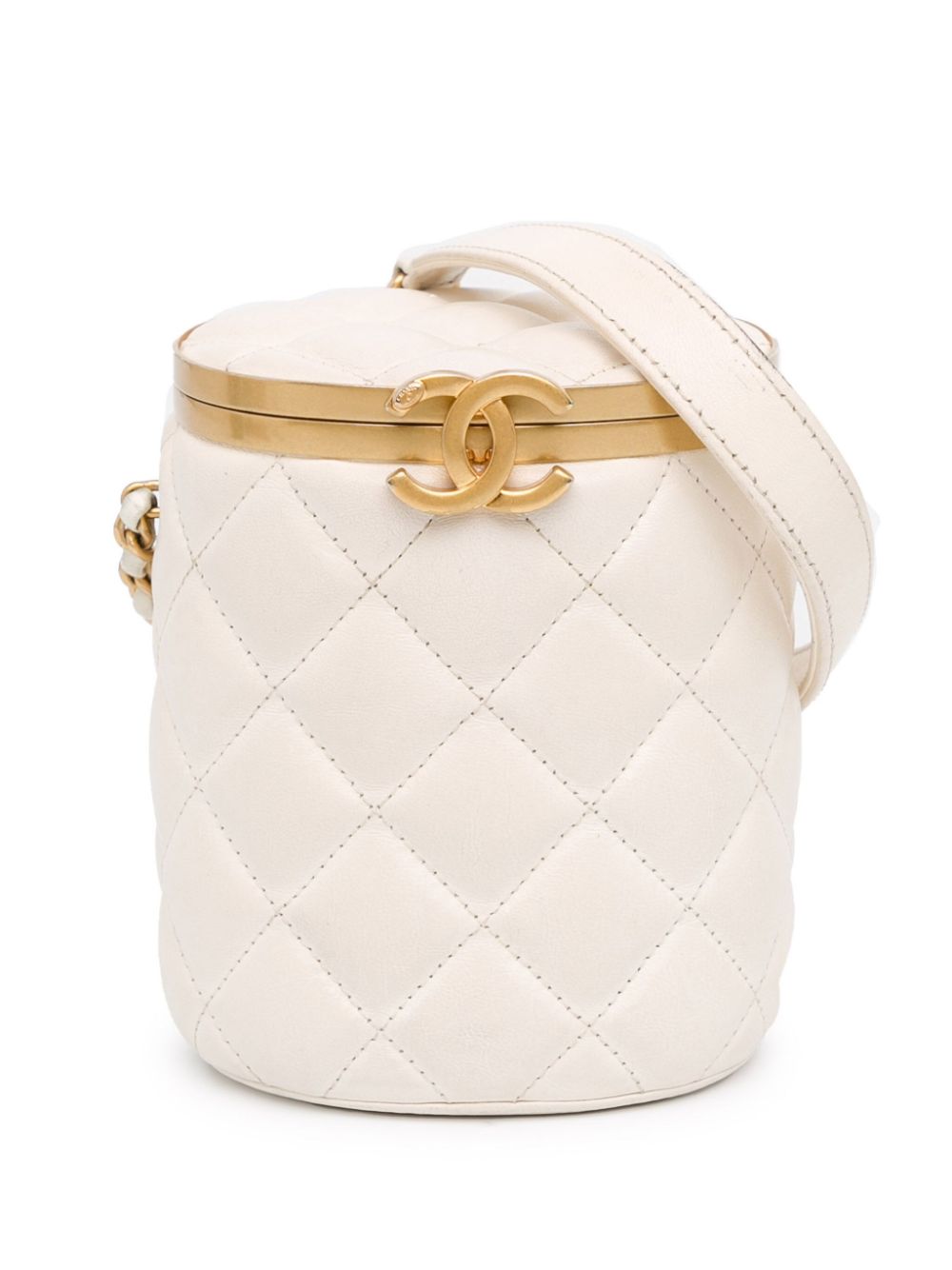 Cheap HOT SALE CHANEL 2021-2023 Small Quilted Lambskin Crown Box crossbody bag Women