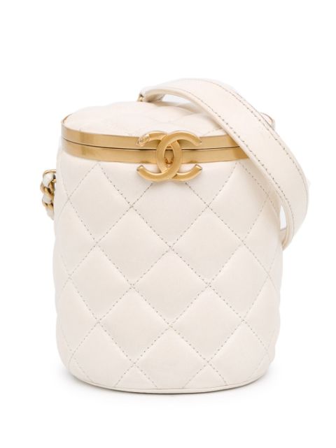 HOT SALE CHANEL 2021-2023 Small Quilted Lambskin Crown Box crossbody bag Women