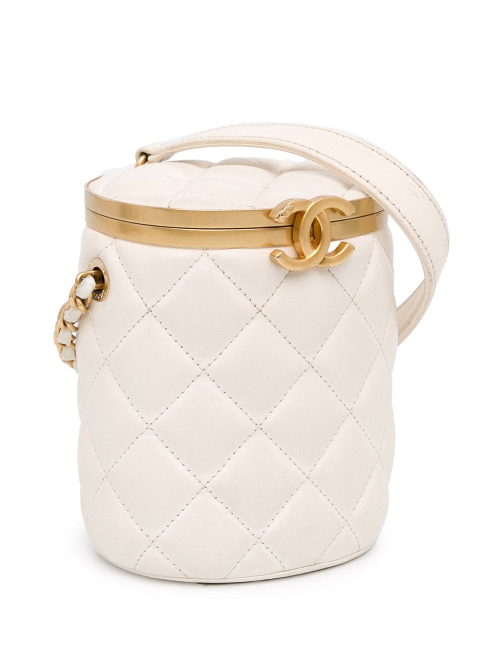 CHANEL 2021-2023 Small Quilted Lambskin Crown Box crossbody bag Women