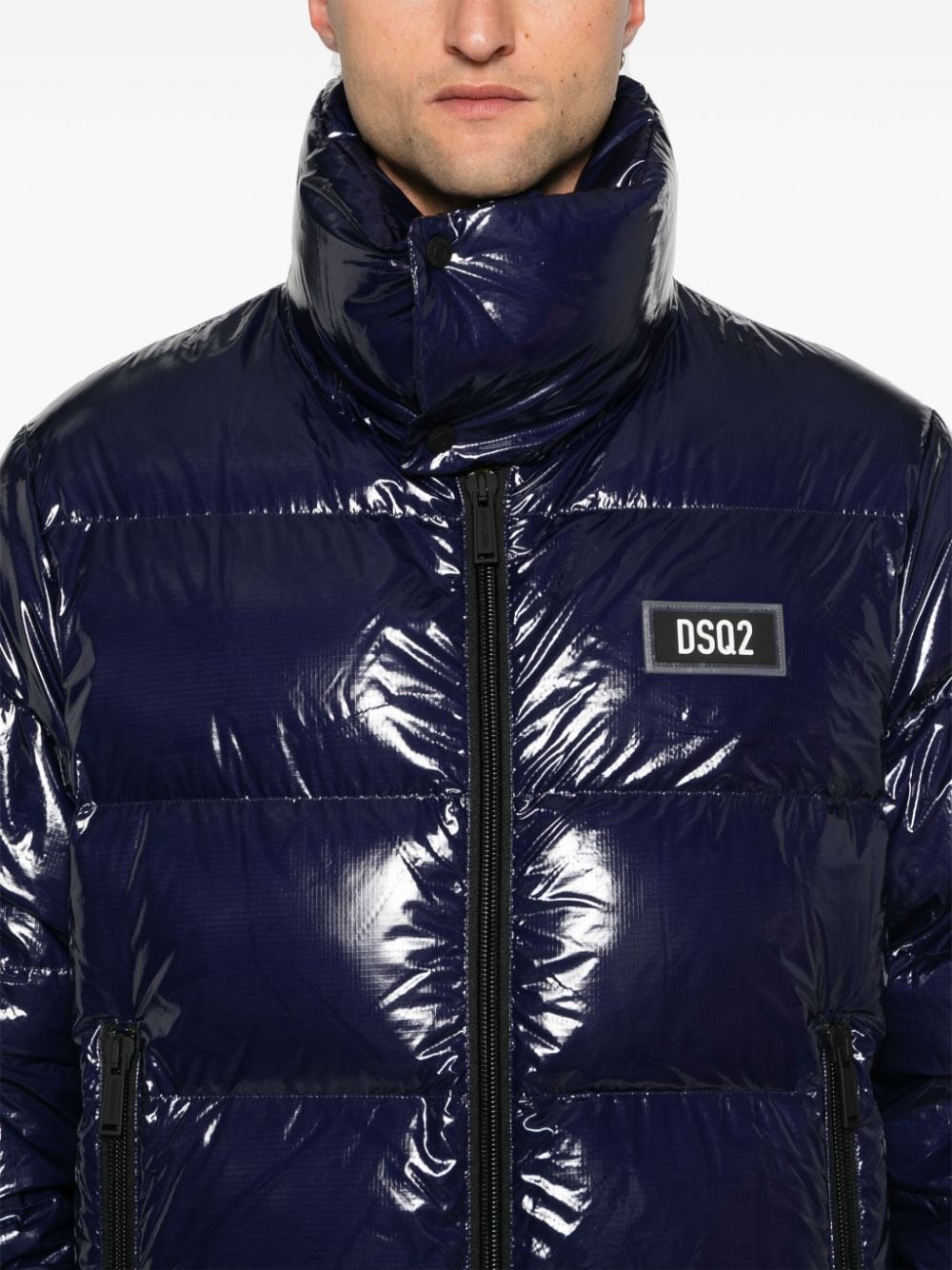 Shop Dsquared2 Light Down Jacket In Blue