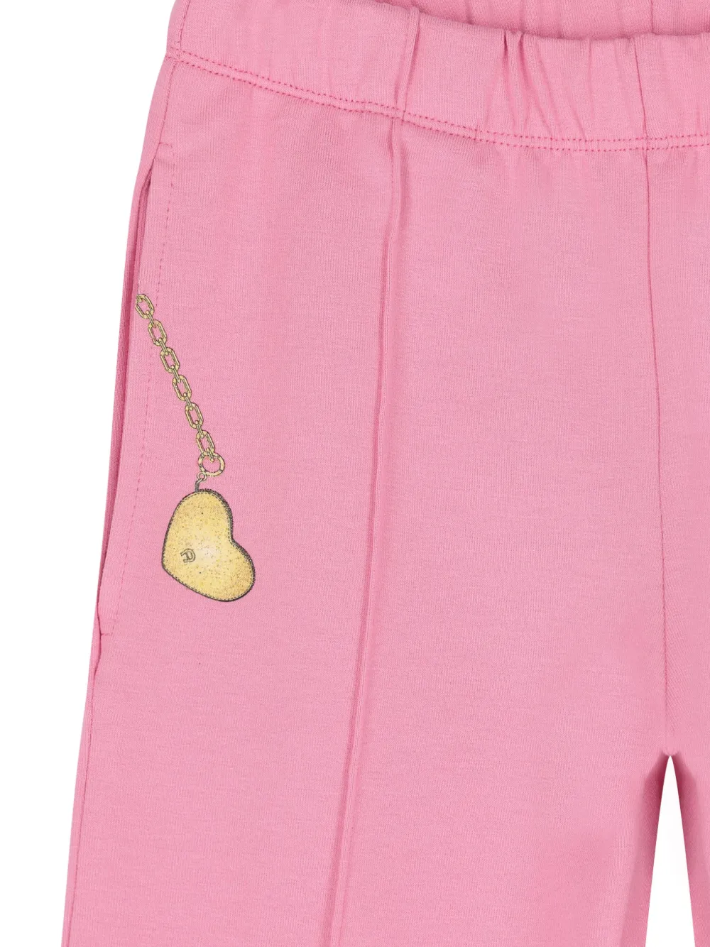Aigner Kids Broek met logoprint en stiksel Roze