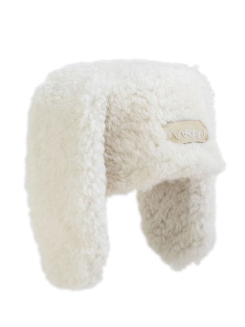 Marni shearling flap beanie