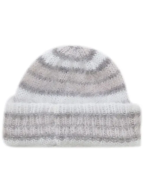 Marni bonnet à rayures - Blanc - Marni - Modalova