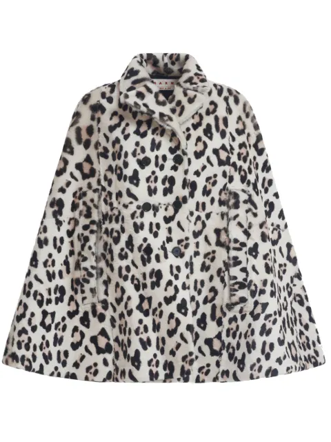 Marni capa con estampado de leopardo