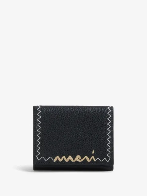 Marni leather trifold wallet with logo