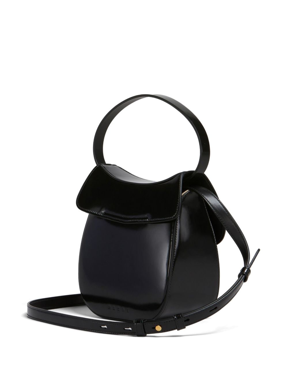 Shop Marni Small Butterfly Tote Bag In 00n99 Black