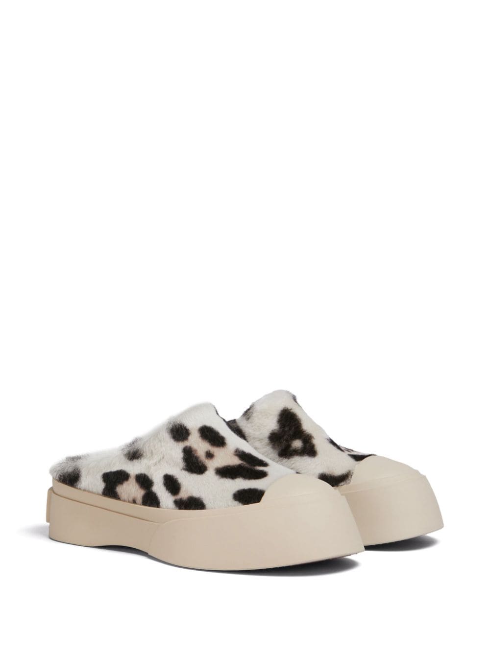 Marni Pantoffels met luipaardprint Beige