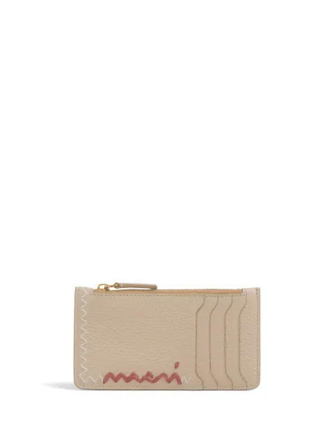 Marni logo-embroidered wallet