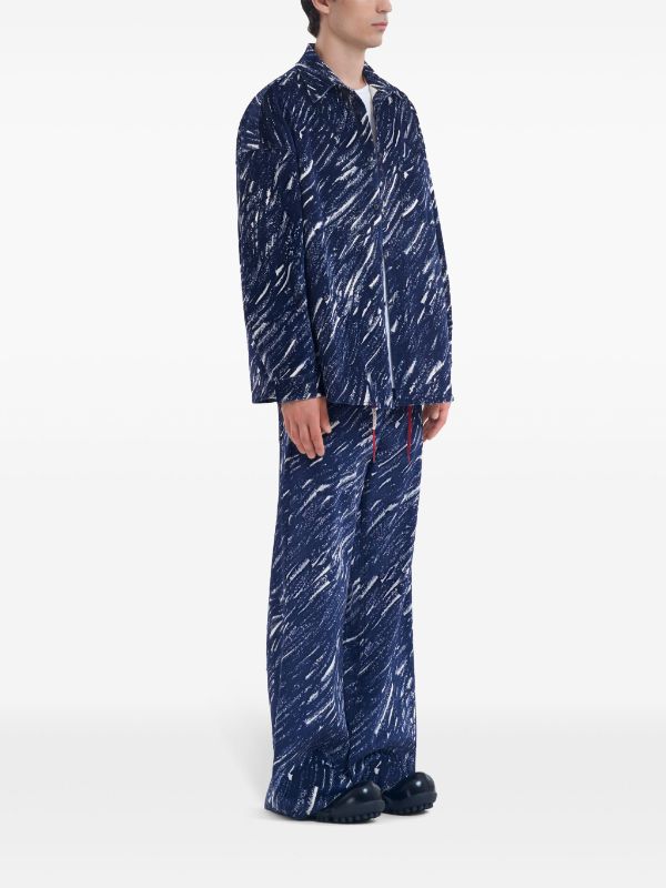 Marni abstract-pattern Print wide-leg Jeans - Farfetch