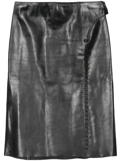 Gucci Pre-Owned 2010s leather midi skirt