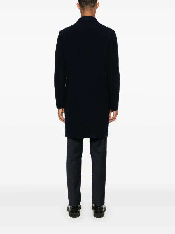 Eleventy Brushed Coat | Blue | FARFETCH EG