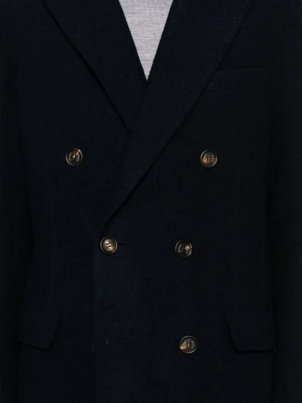 Eleventy Brushed Coat | Blue | FARFETCH EG