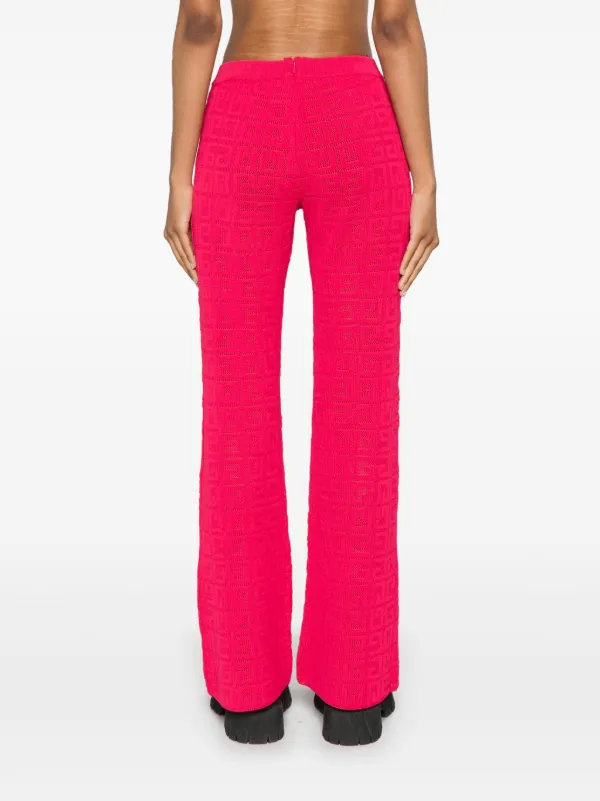 パンツ GIVENCHY Skin pink jacquard flared leg pant Pink Chain Flared Trousers by Givenchy on Sale