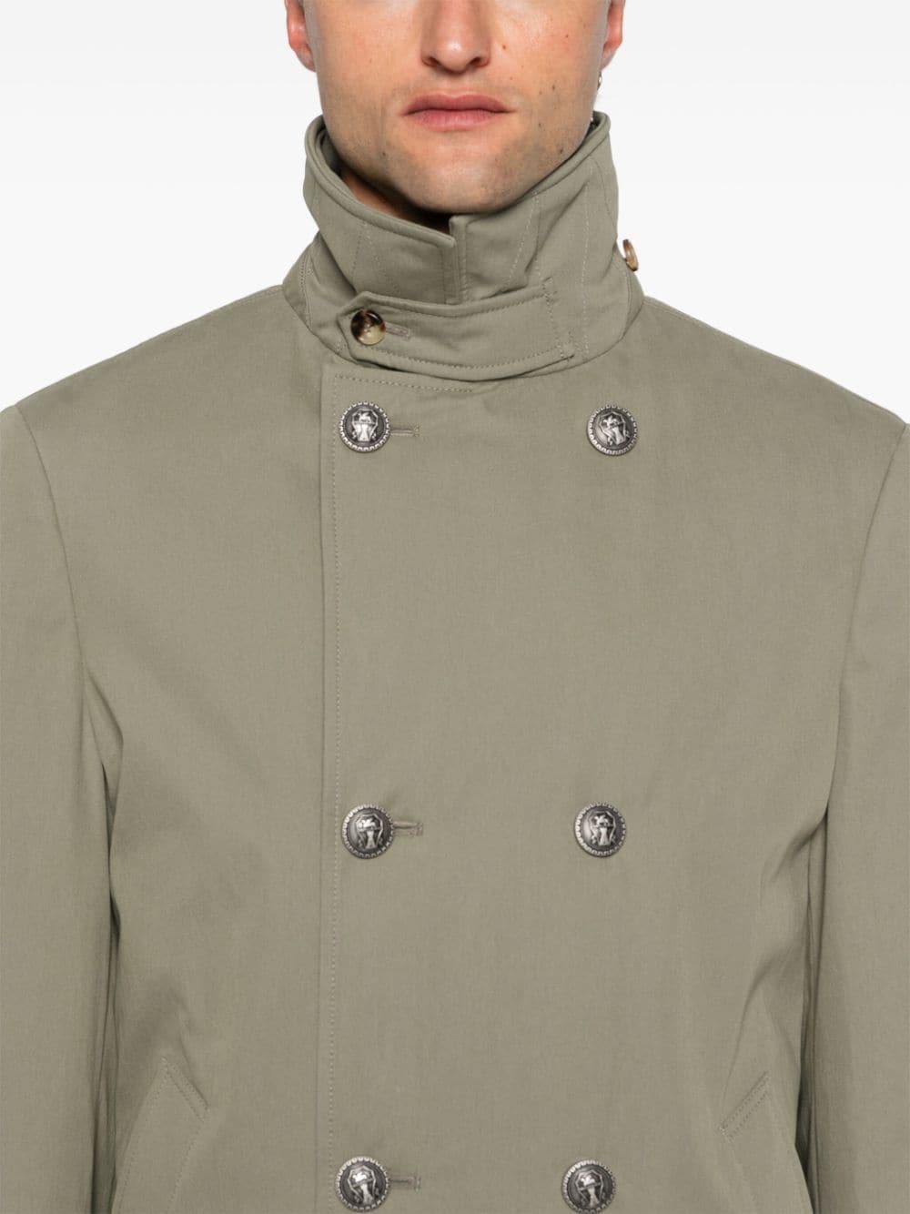 Shop Brunello Cucinelli Padded Coat In Grey