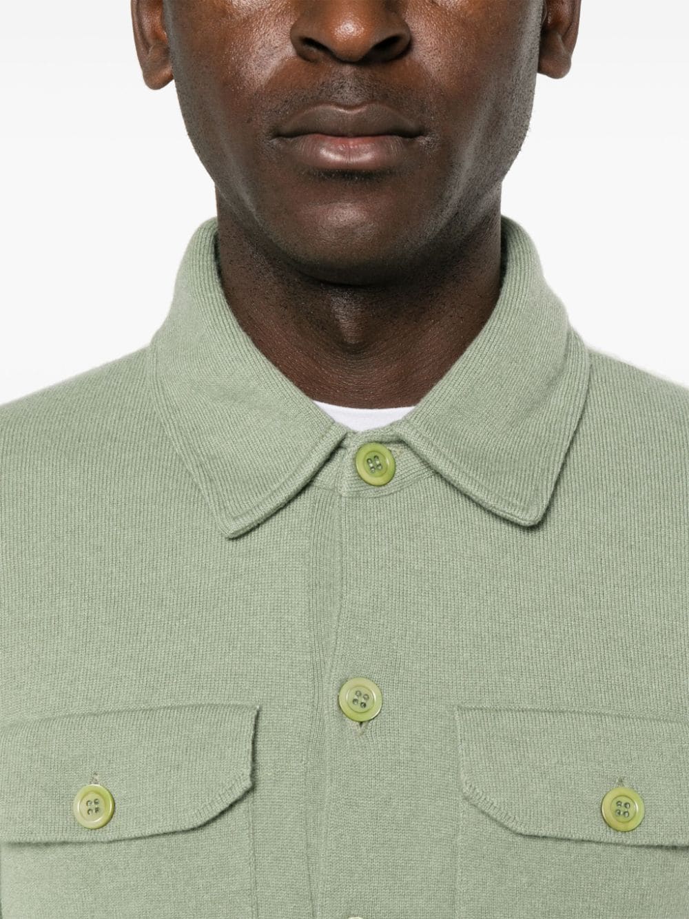 Shop D4.0 Knitted Shirt In Green