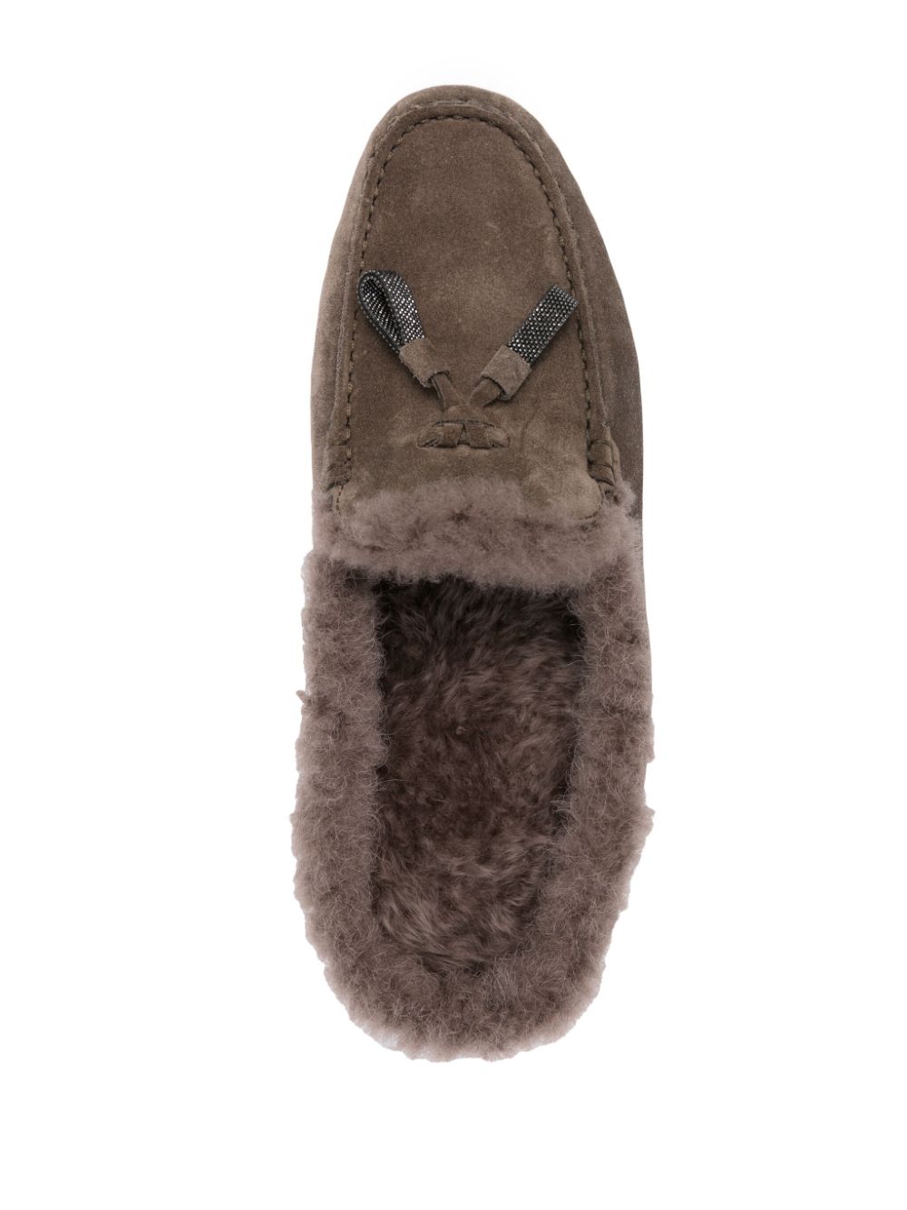 Brunello Cucinelli Monili slippers met ketting Bruin