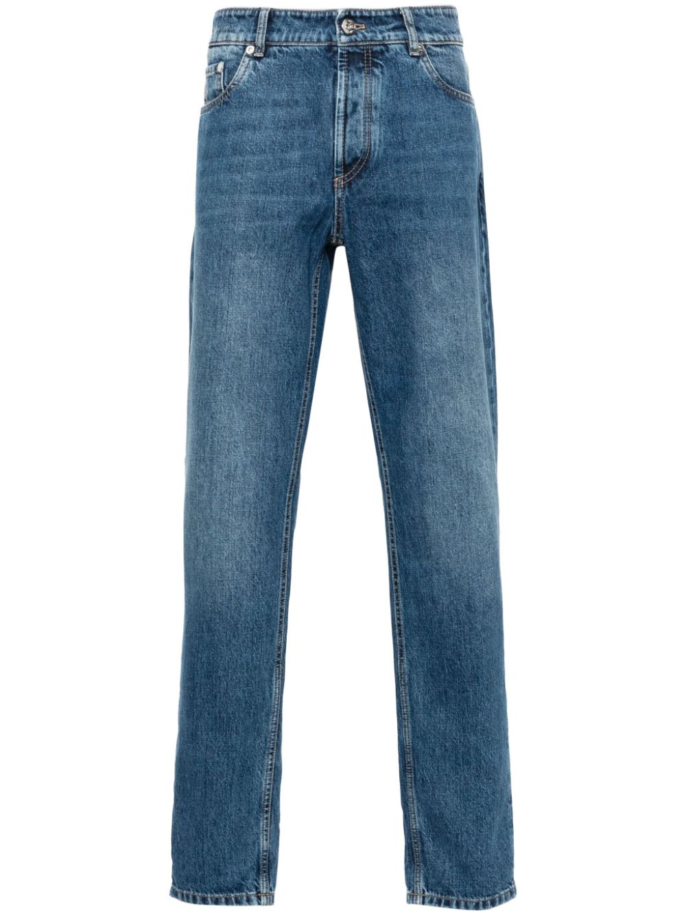 Brunello Cucinelli Jeans con ricamo - Blu