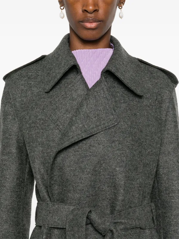 Harris Wharf London virgin wool coat women Virgin Wool 40 Grey