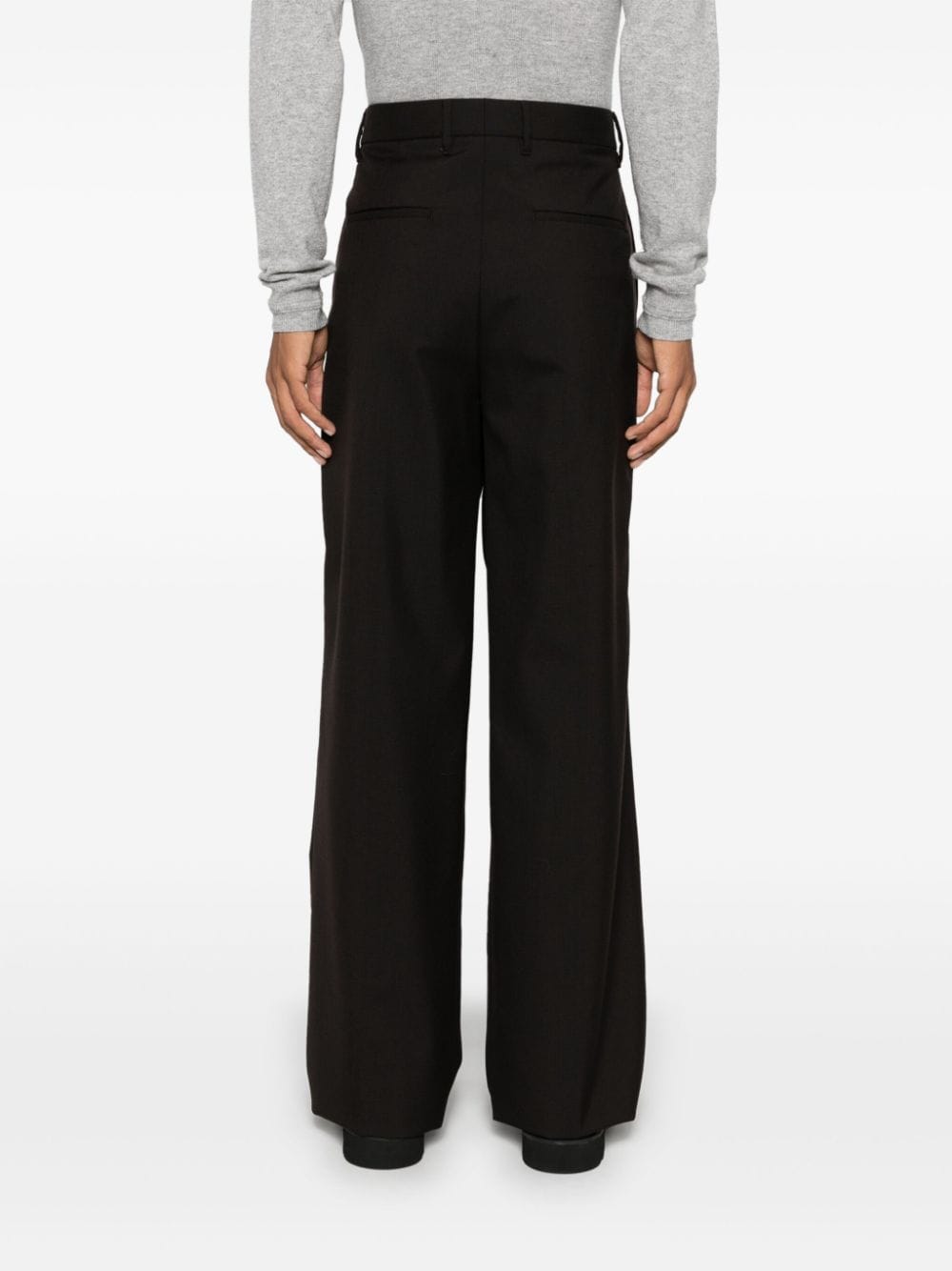 Shop Lardini Pleated Trousers In Brown