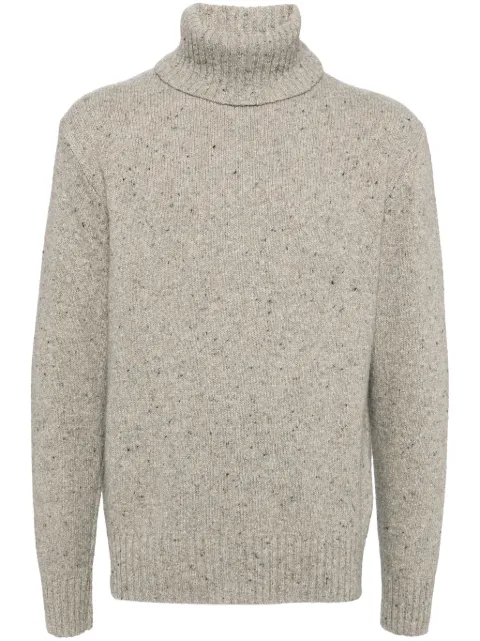 Universal Works roll neck tweed jumper