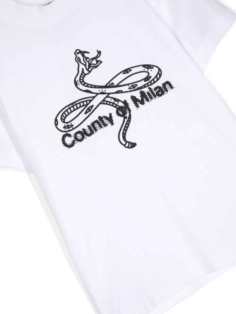 Marcelo Burlon County Of Milan Kids Katoenen T-shirt met logoprint Wit