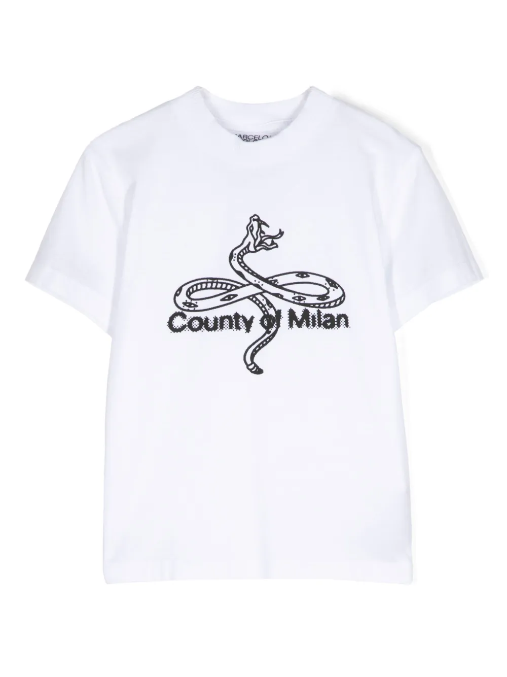 Marcelo Burlon County Of Milan Kids Katoenen T-shirt met logoprint Wit