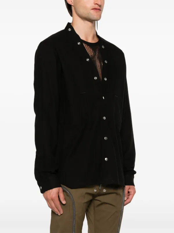 Rick Owens Larry シャツ | ブラック | FARFETCH JP 