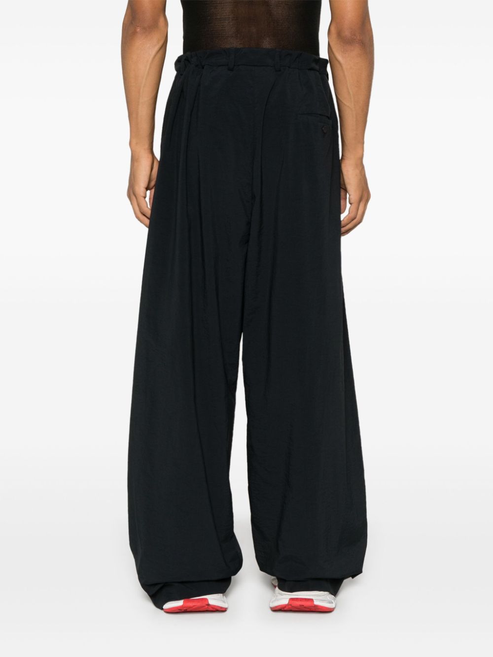 Shop Balenciaga Wide-leg Trousers In Black