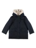 Bonpoint logo-patch padded jacket - Blue