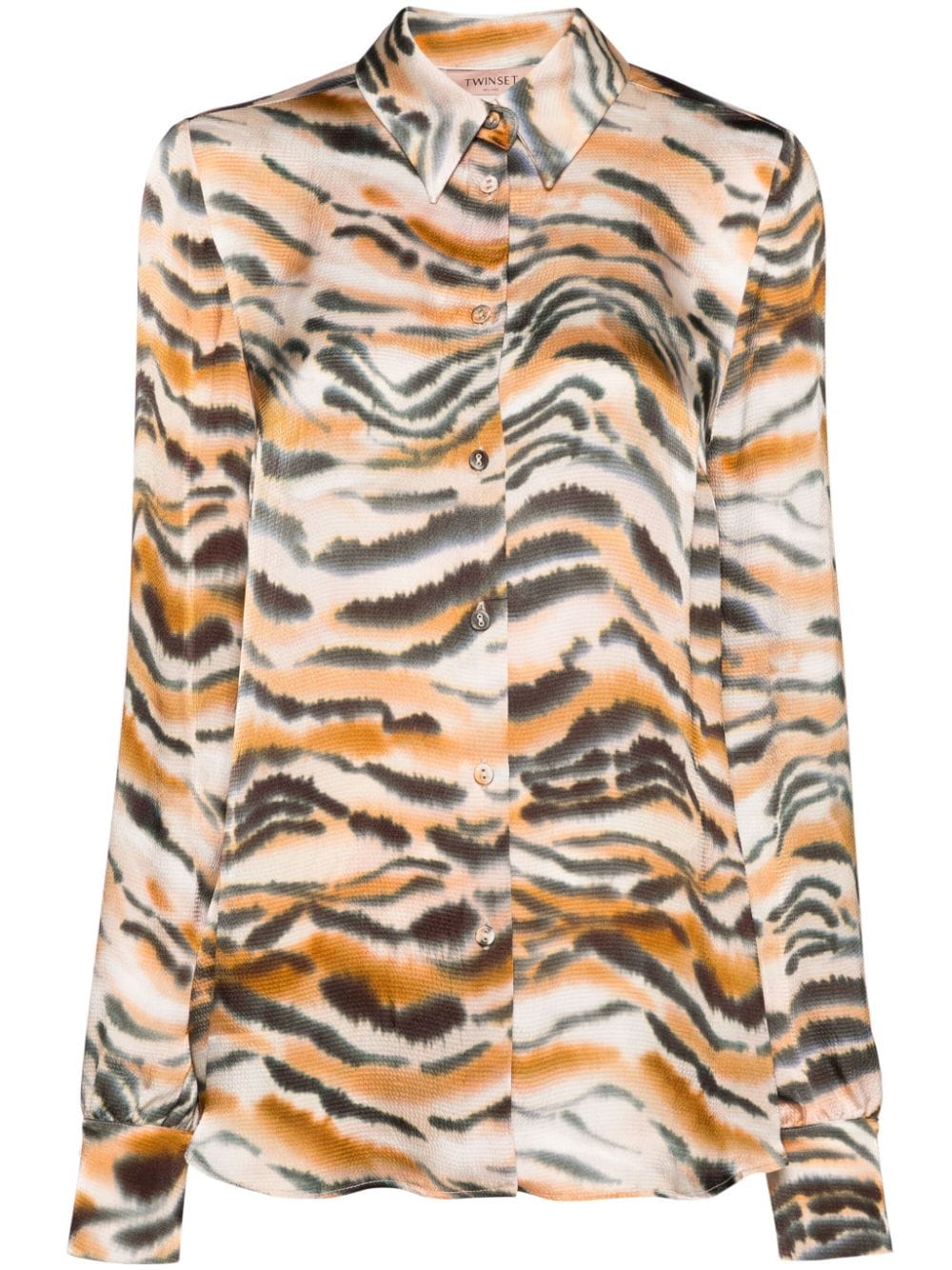 TWINSET TIGER-PRINT SHIRT 