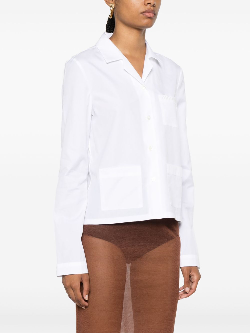 Fake Miu Miu poplin shirt Women