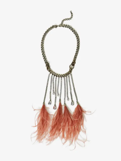 TWINSET feather-tassel necklace