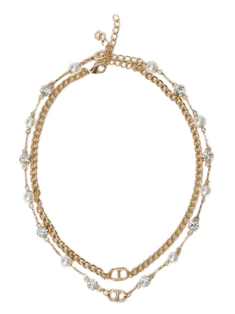 TWINSET Collana Oval T con strass