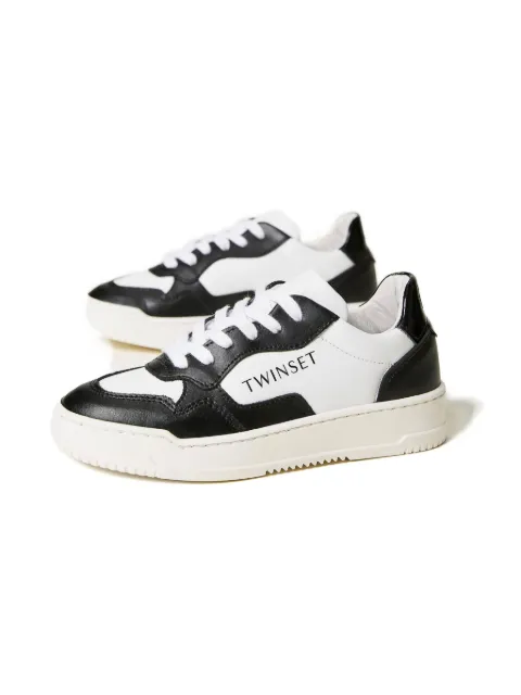 TWINSET Kids tenis de piel con diseño color block