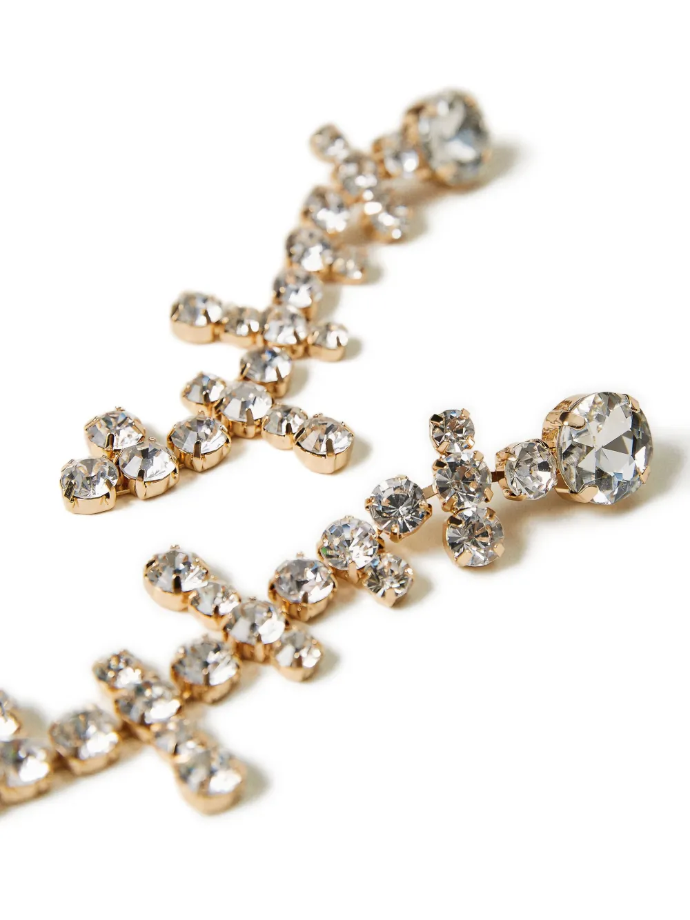 Twinset Crystal-embellished Drop Earrings In Gold