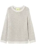 TWINSET lurex-detail open-knit sweater - White