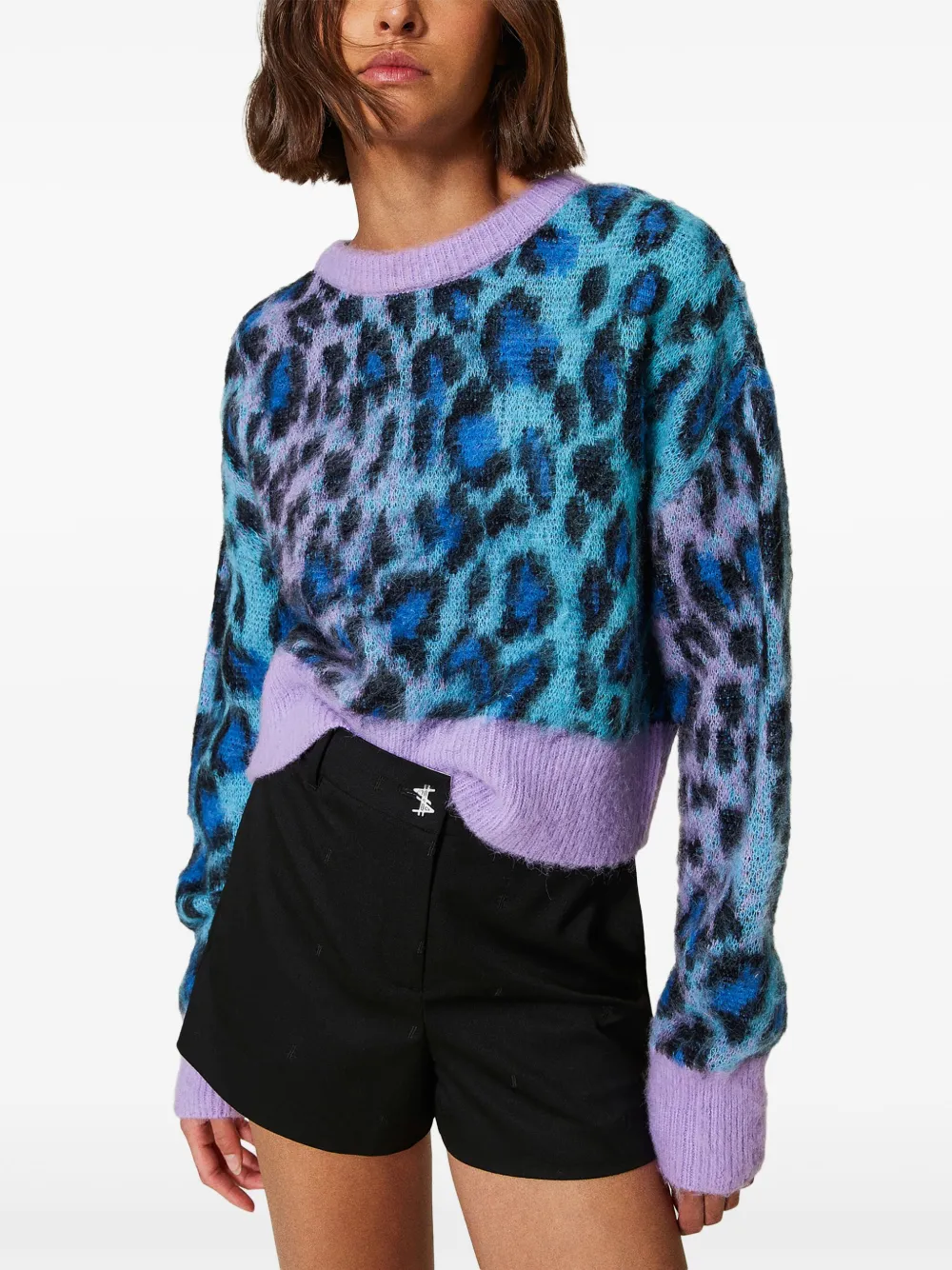 TWINSET x MYFO trui met jacquard - Blauw
