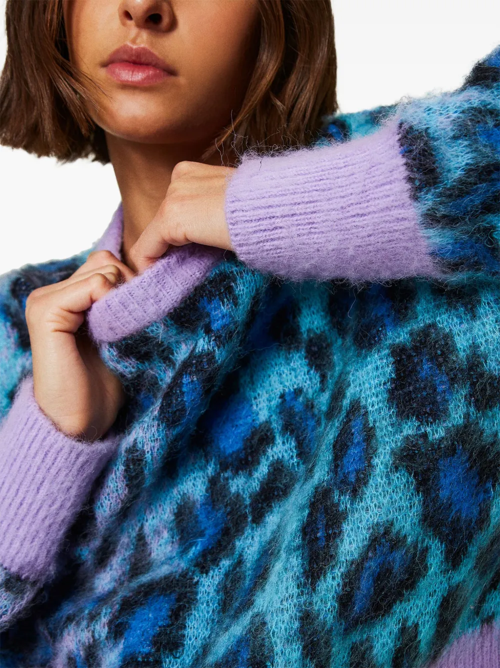 TWINSET x MYFO trui met jacquard Blauw